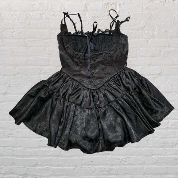 SHEIN Black Victorian Ruffle Romantic Goth Mini Dress in Women’s Size US Medium - Picture 4 of 8